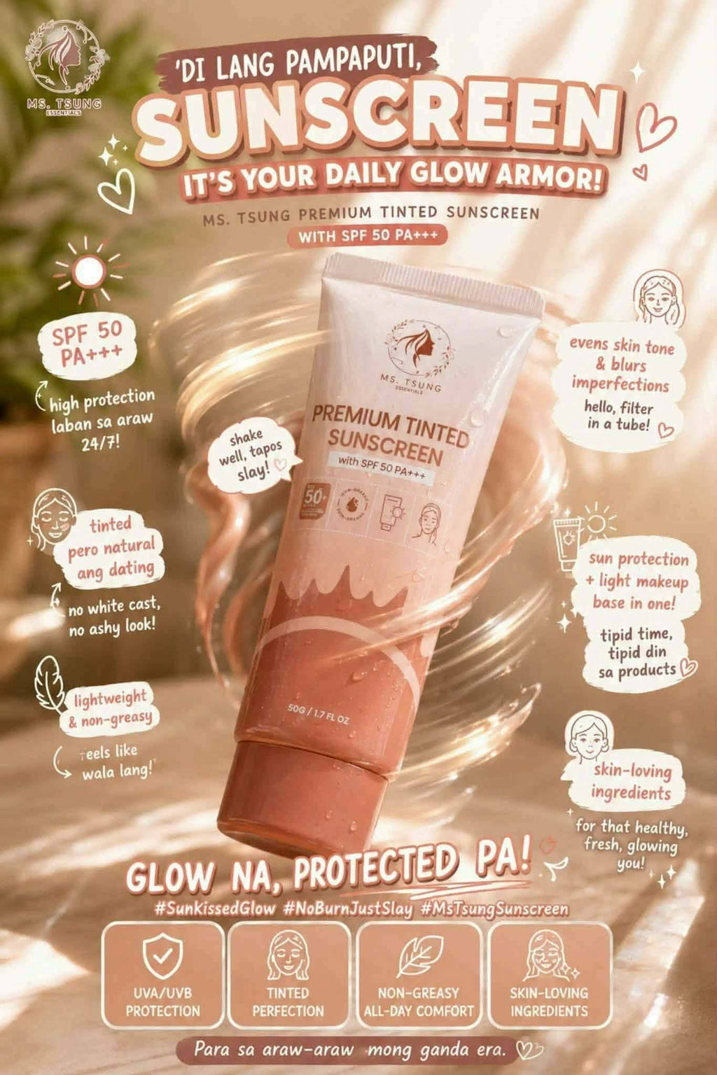 Ms. Tsung Premium Sunkissed Tinted Sunscreen